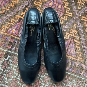 Maison Clergerie Black Leather Low Heels